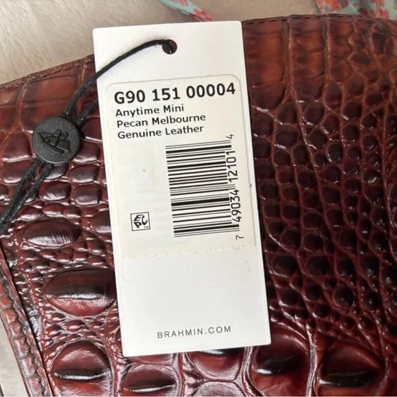 Brahmin Mini Pecan Melbourne Crocodile Handbag - Picture 14 of 16
